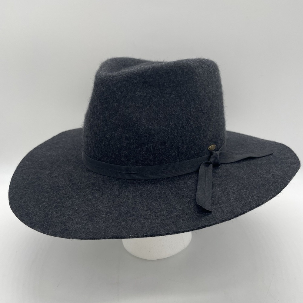 NWT C.C Exclusives Hat 100% Wool Felt Fedora Wide Brim Rancher One Size New